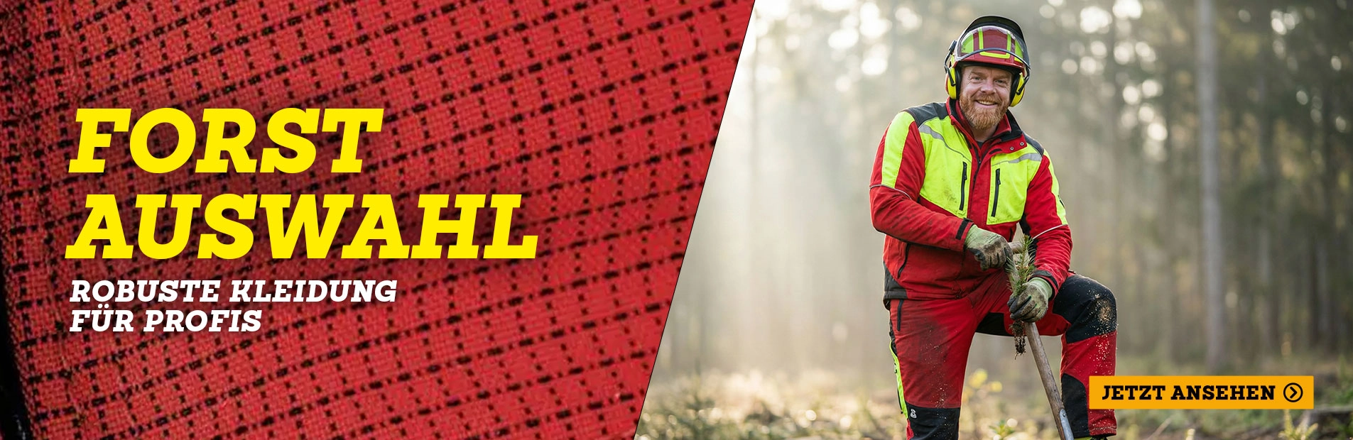 Robuste Kleidung, Arbeitskleidung, Hohe Sichtbarkeit, Warnfarbe, Forst-/Holzarbeiten