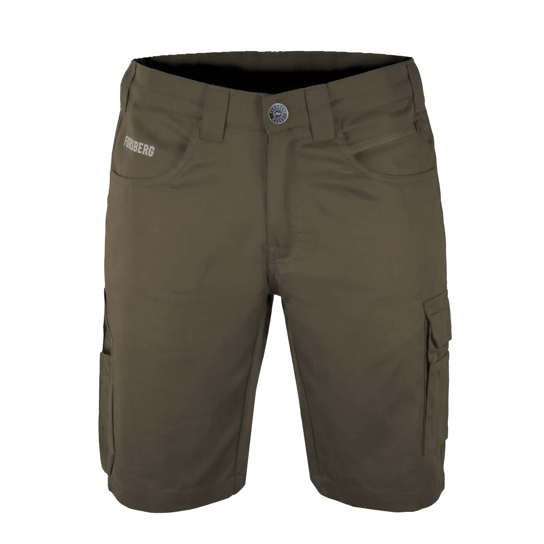 FORSBERG Halpa kurze Arbeitshose - 9 FORSBERG Halpa kurze Arbeitshose - 9, Cargo-Shorts, Olivgrün, Seitentaschen, Gürtelschlaufen, Kniekurz