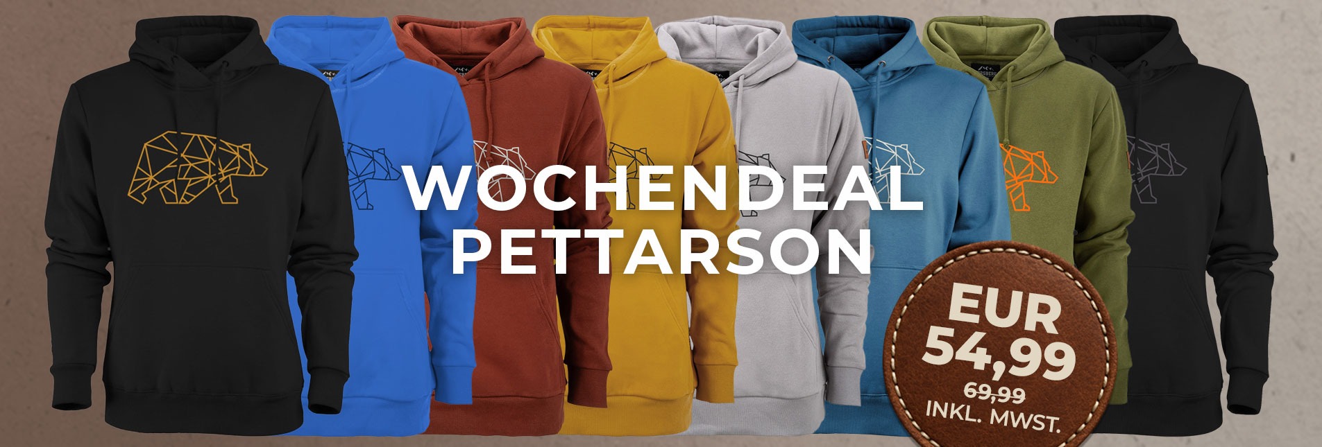 hoodie, Pullover, Unisex, geometrischer Bär, Mehrfarbig