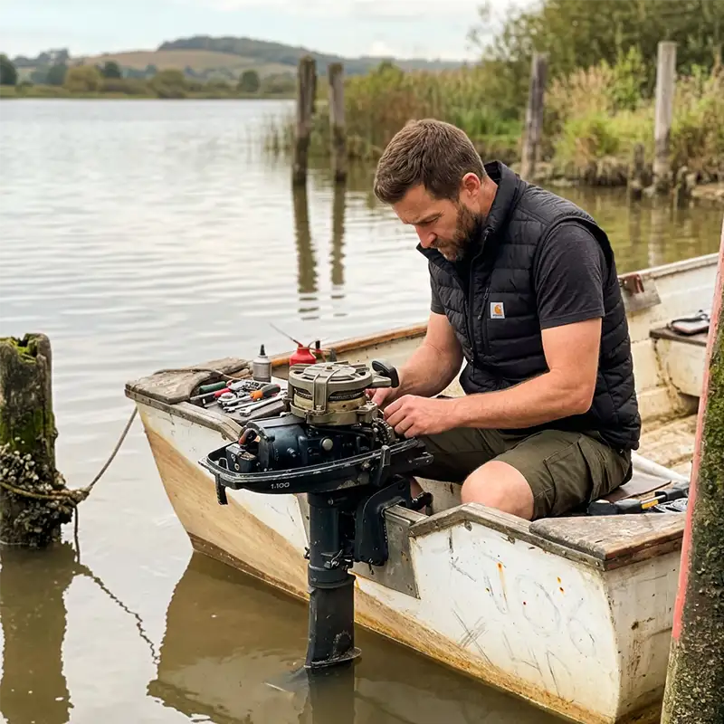 Boote, Außenausrüstung, Außenmotor, Schlauchbootantrieb, E-Motor?