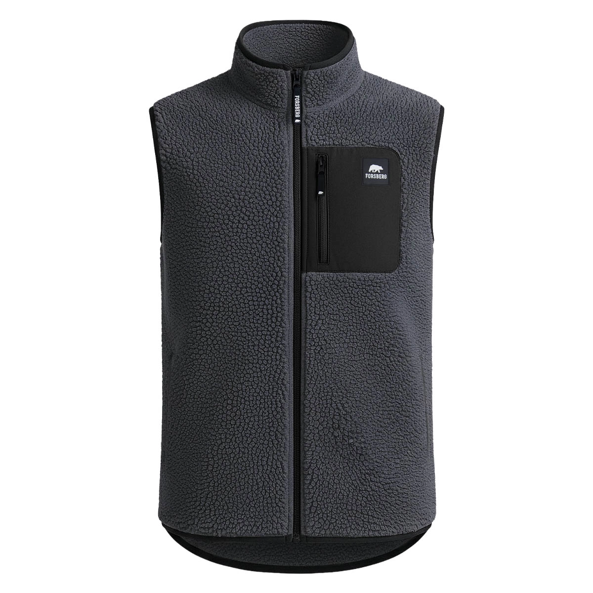 FORSBERG Webpelzweste mit Brusttasche