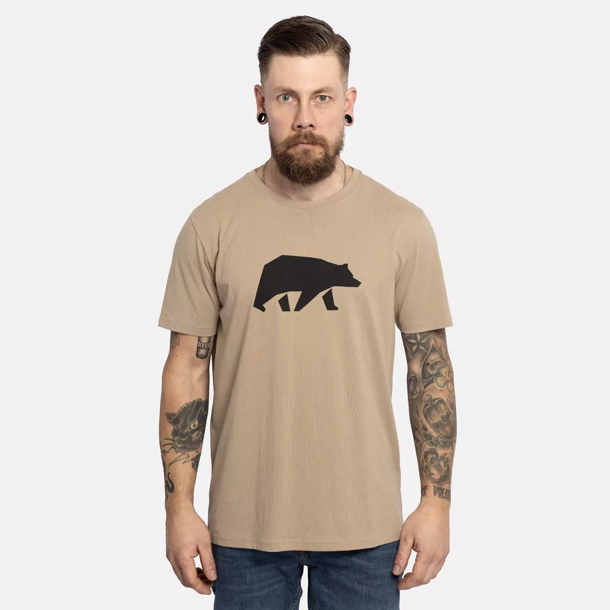 FORSBERG T-Shirt mit schwarzem Brustprint  - 3