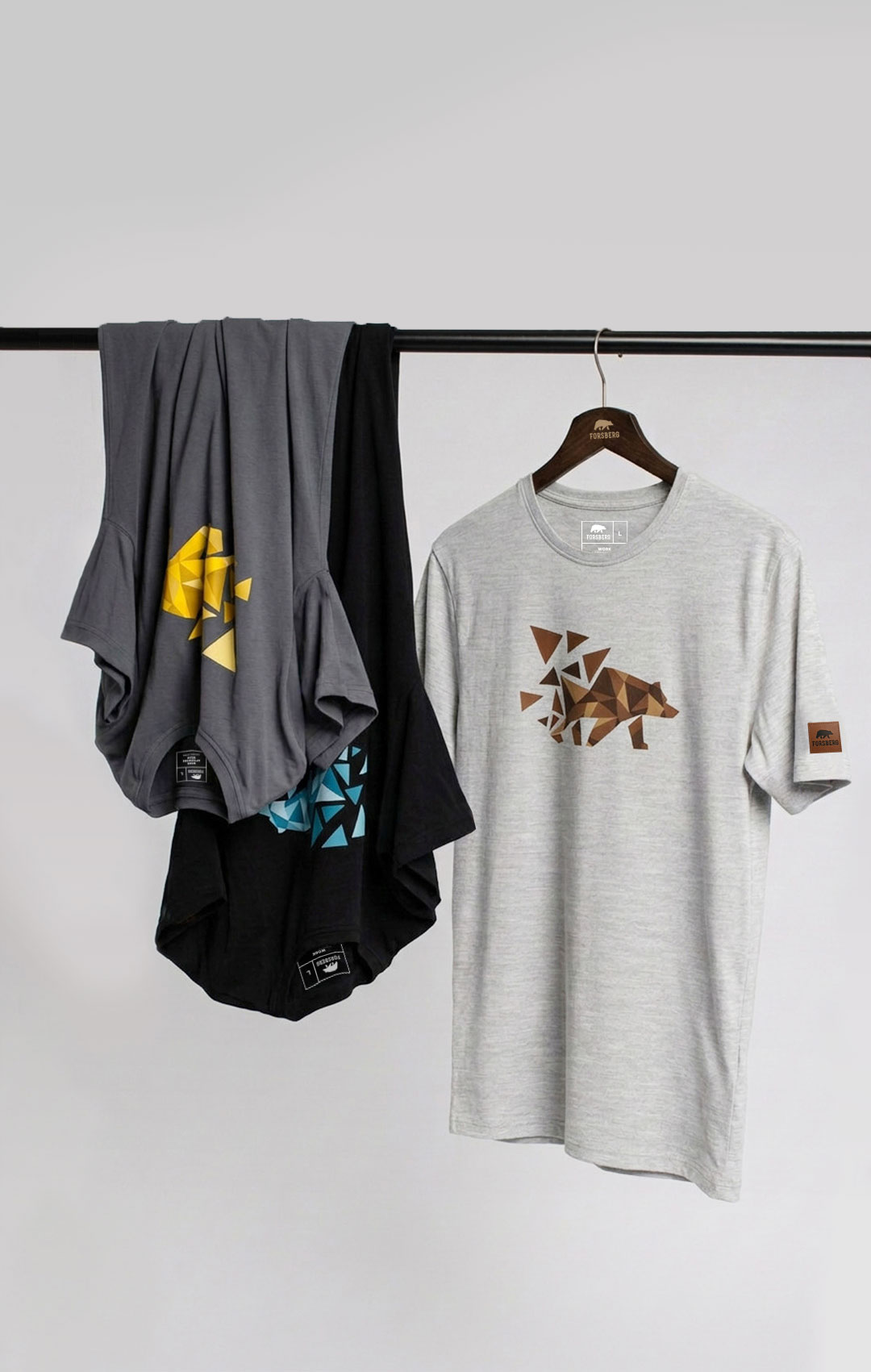 FORSBERG Mikkelson T-Shirt mit Polygonbär