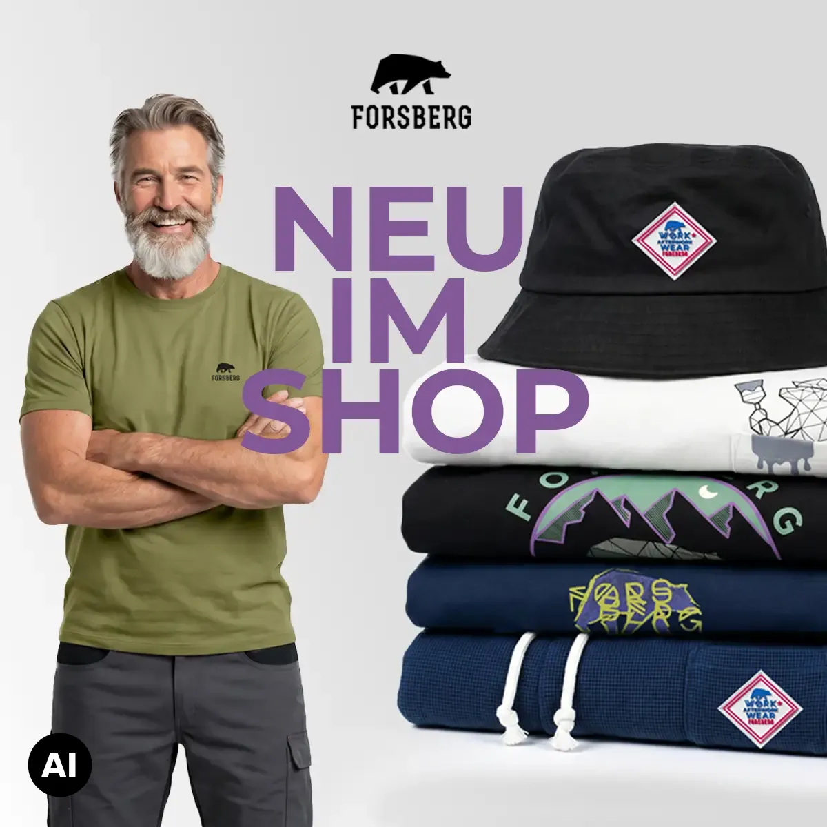 t-shirt, khaki, pocket tee, bartmann, Forsberg logo
