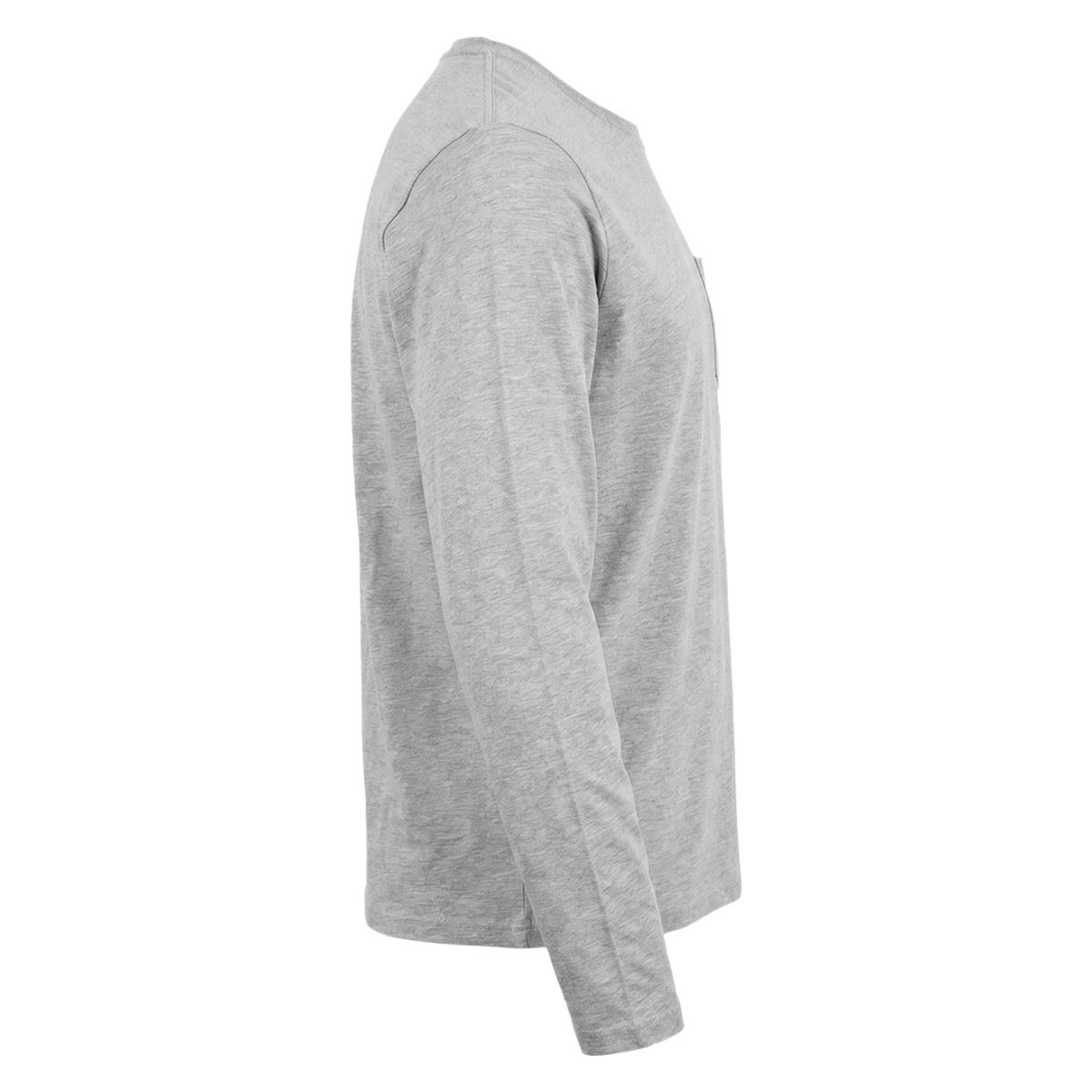FORSBERG Longsleeve mit Brusttasche - 4, Langarmshirt, Grauer Pullover, Kleidung, Oberteil, Kastiges Material