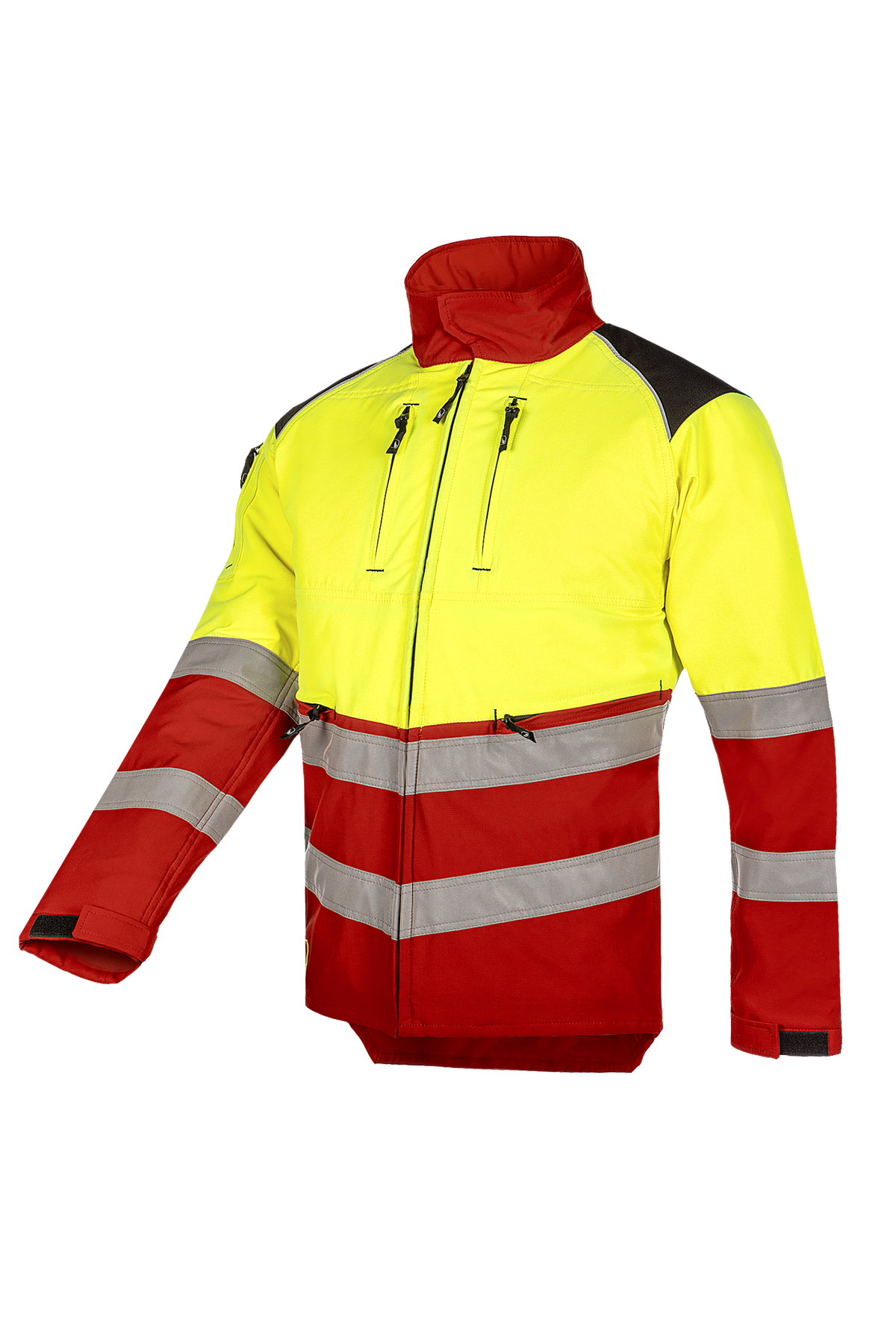 SIP Protection Forest Pro-tect Warnschutz Schnittschutzjacke EN 11393 Klasse 1 design B + Bauchschutz EN ISO 20471 Klasse 2 - 1