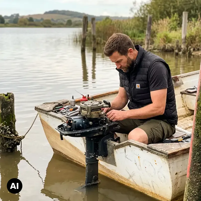 Boote, Außenausrüstung, Außenmotor, Schlauchbootantrieb, E-Motor?, motor, Außenbordmotor, Boot, schraubenmotor, Angeln