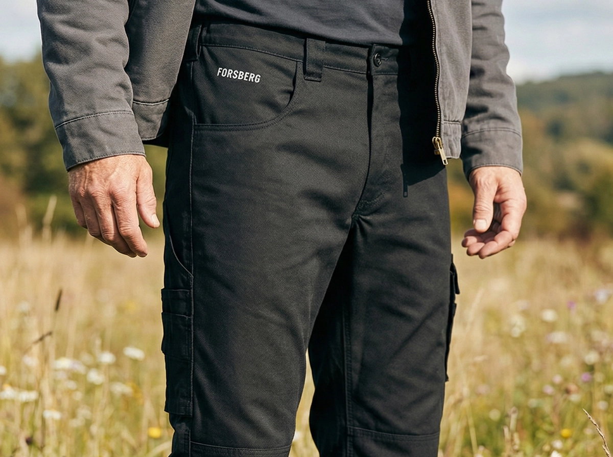 Hose, Cargo-Hose, Schwarz, Kniepolster, Taschen