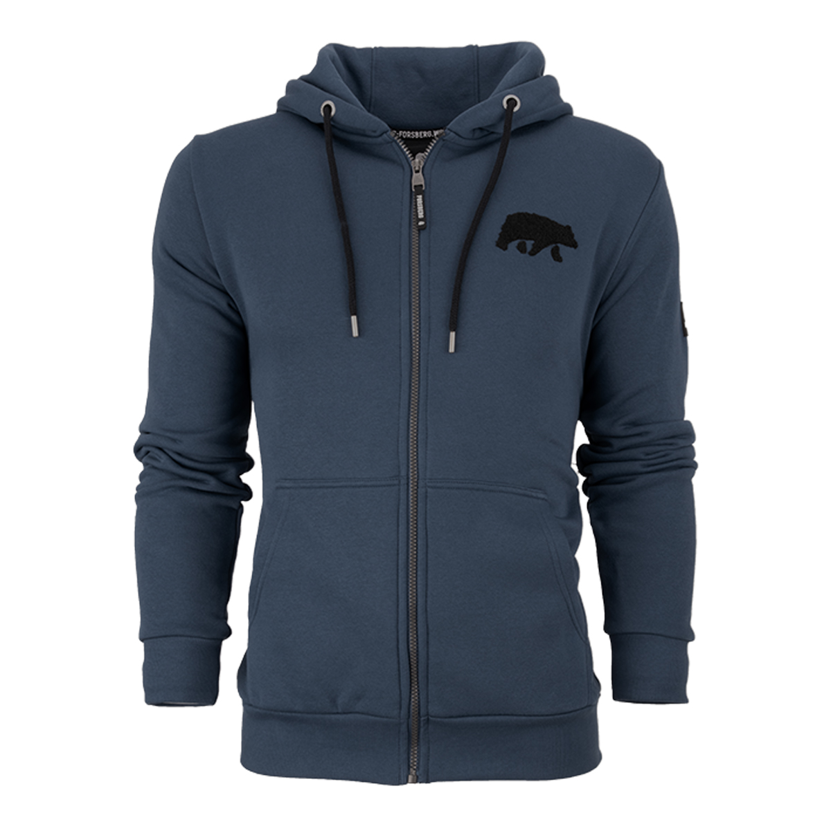 FORSBERG Zip-Hoodie mit Frottee Logo - 1