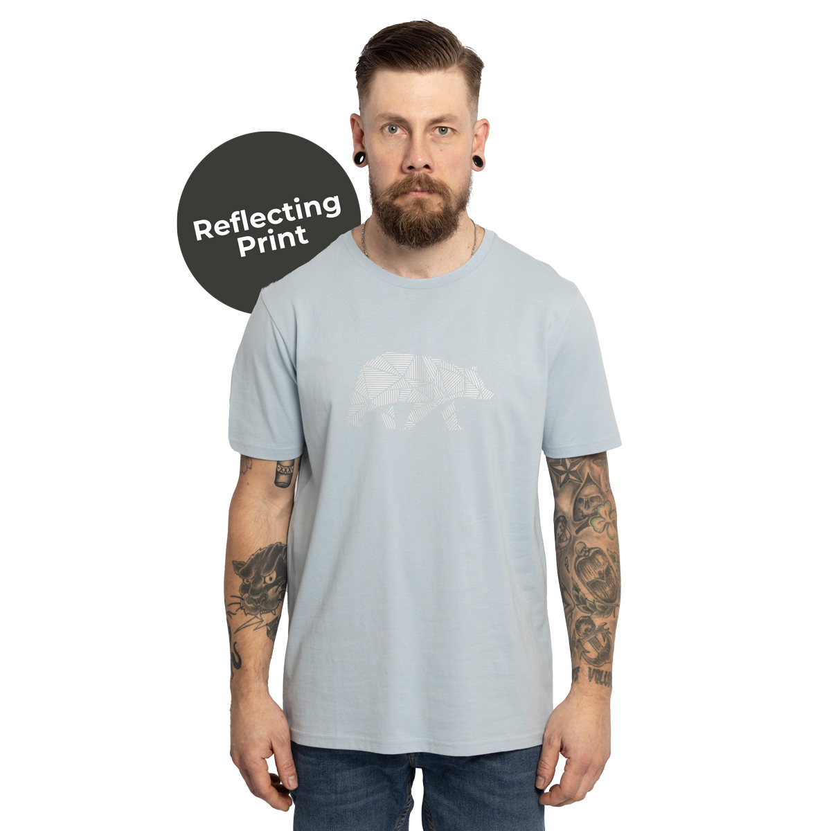 FORSBERG T-Shirt mit reflektierendem Brustlogo - 3