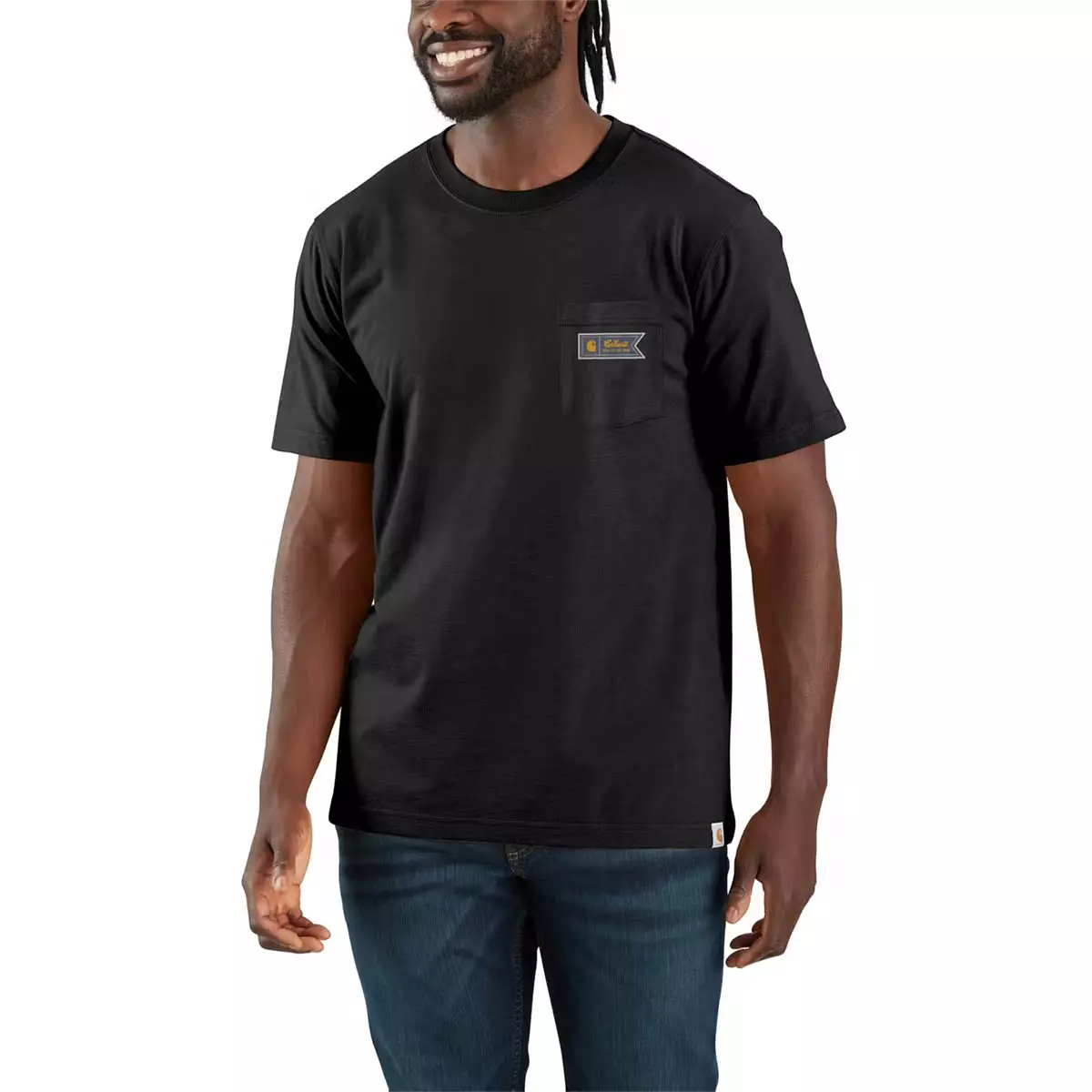 Carhartt T-Shirt mit Brusttasche und kleinem Logo - 2