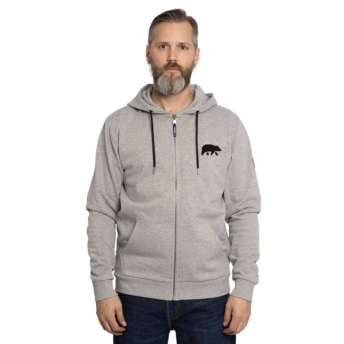 FORSBERG Zip-Hoodie mit Frottee Logo - 10