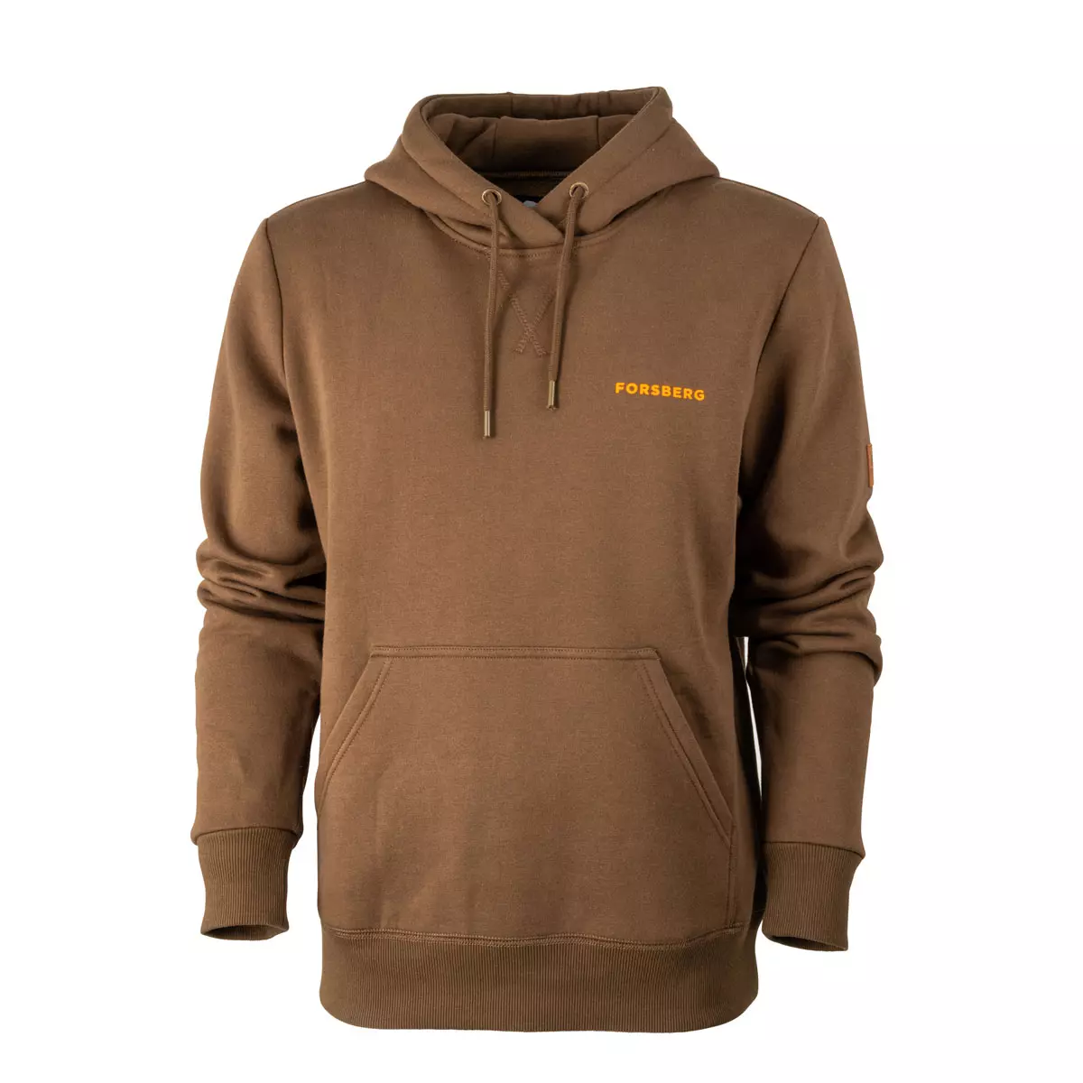 FORSBERG brauner Hoodie mit Logo auf Brust und Rücken - 1