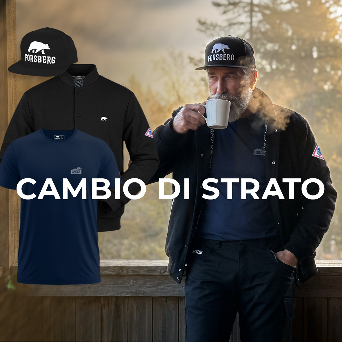 Polohemd, T-Shirt, Baseballkappe, Jacke, Logo-Fahne