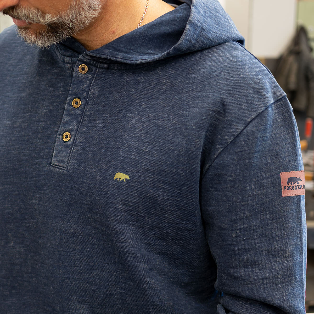 FORSBERG Hoodie im Denim-Look - 3