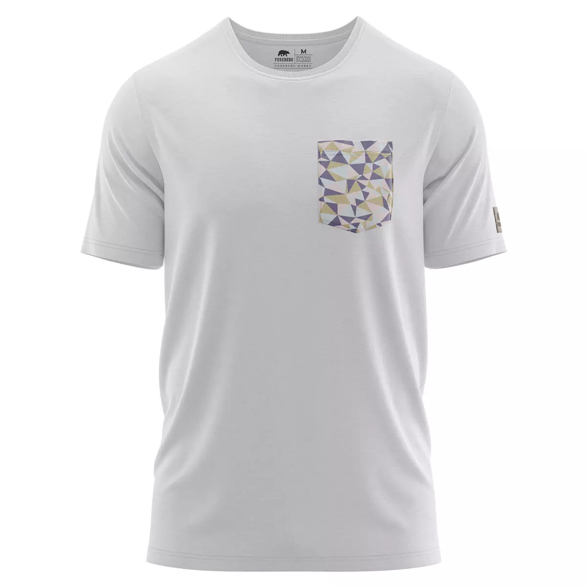 FORSBERG T-Shirt mit Brusttasche im polygonen Design - 1, Bekleidung, T-shirt, Hemd