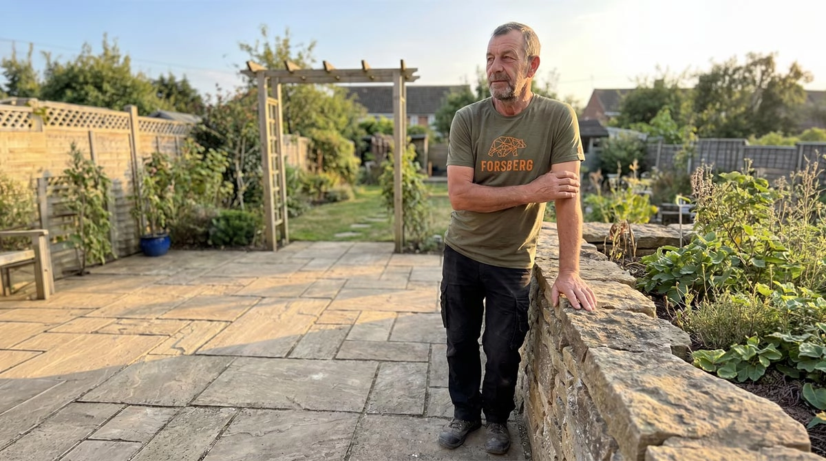 T-Shirt, Hundemotiv, Olive-Grün, Outdoor-Arbeitskleidung, Cargo-Hose