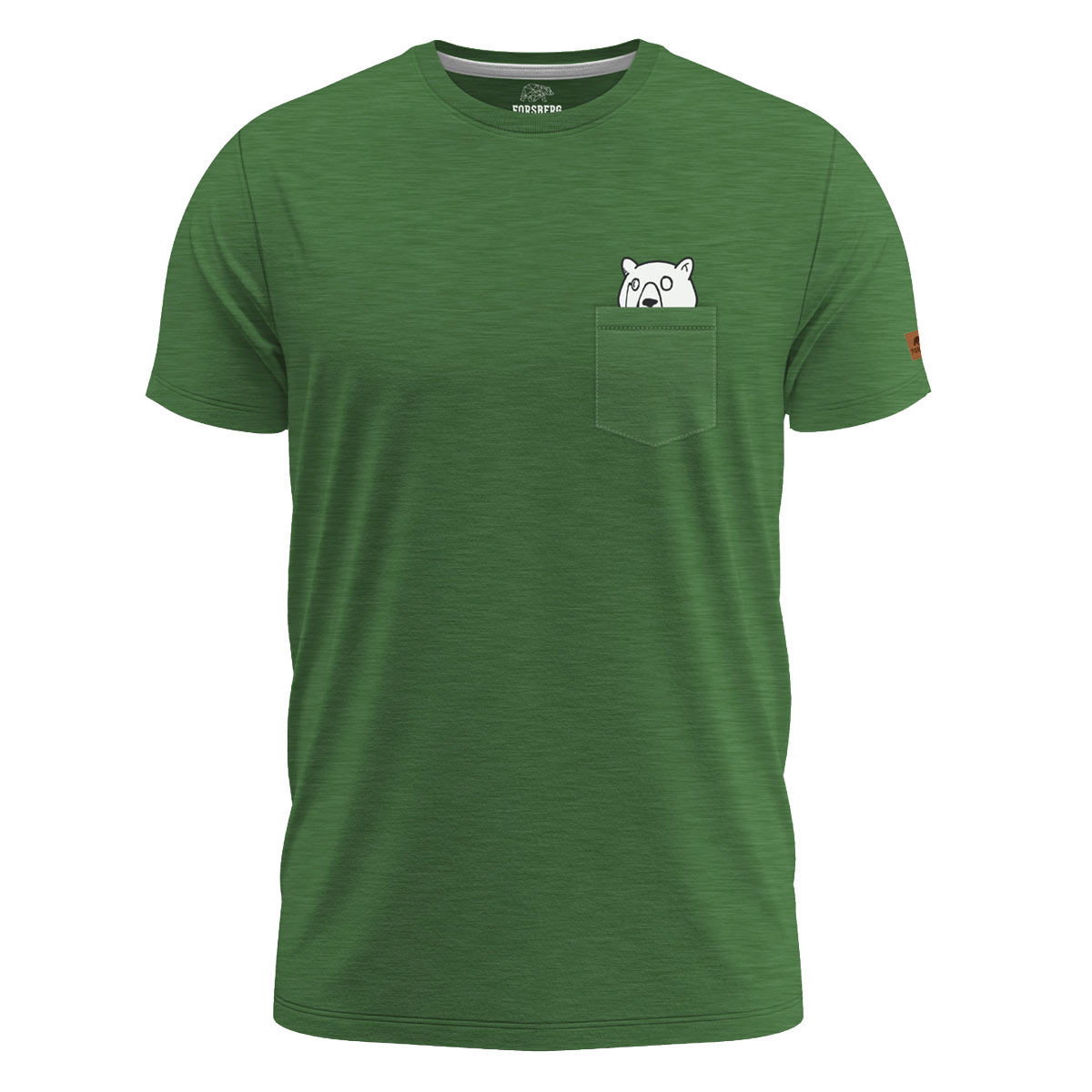 FORSBERG grünes T-Shirt mit Brusttasche - 2