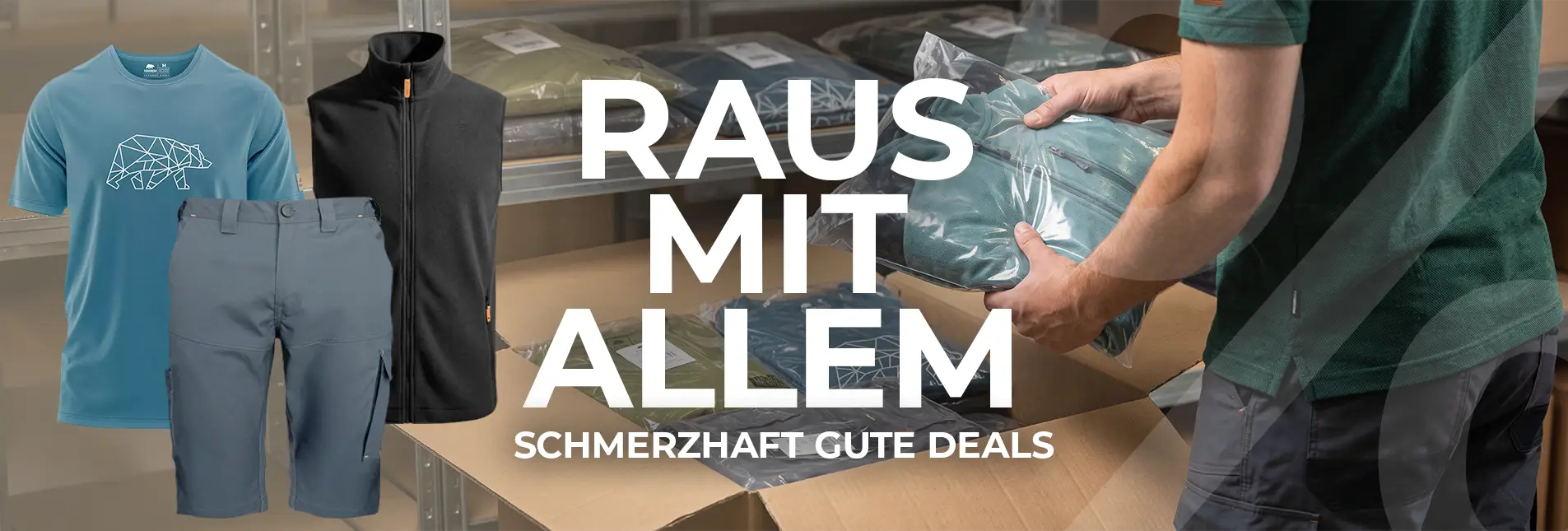T-Shirt, Shorts, Fleece, Hose, Mütze