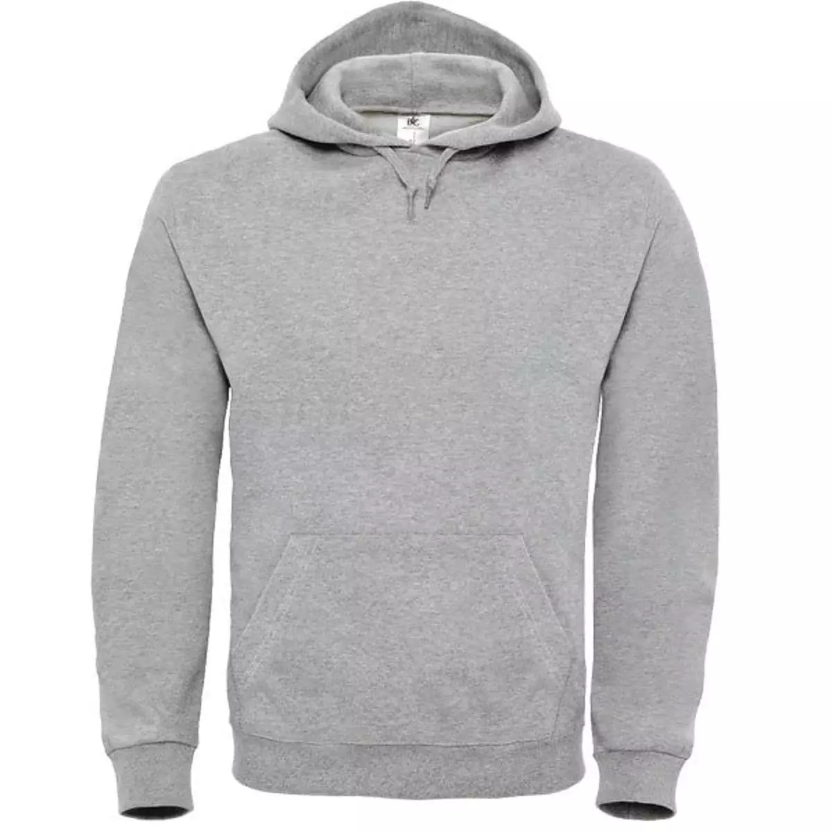 Hoodie einfarbig mit Kangarootasche - 3