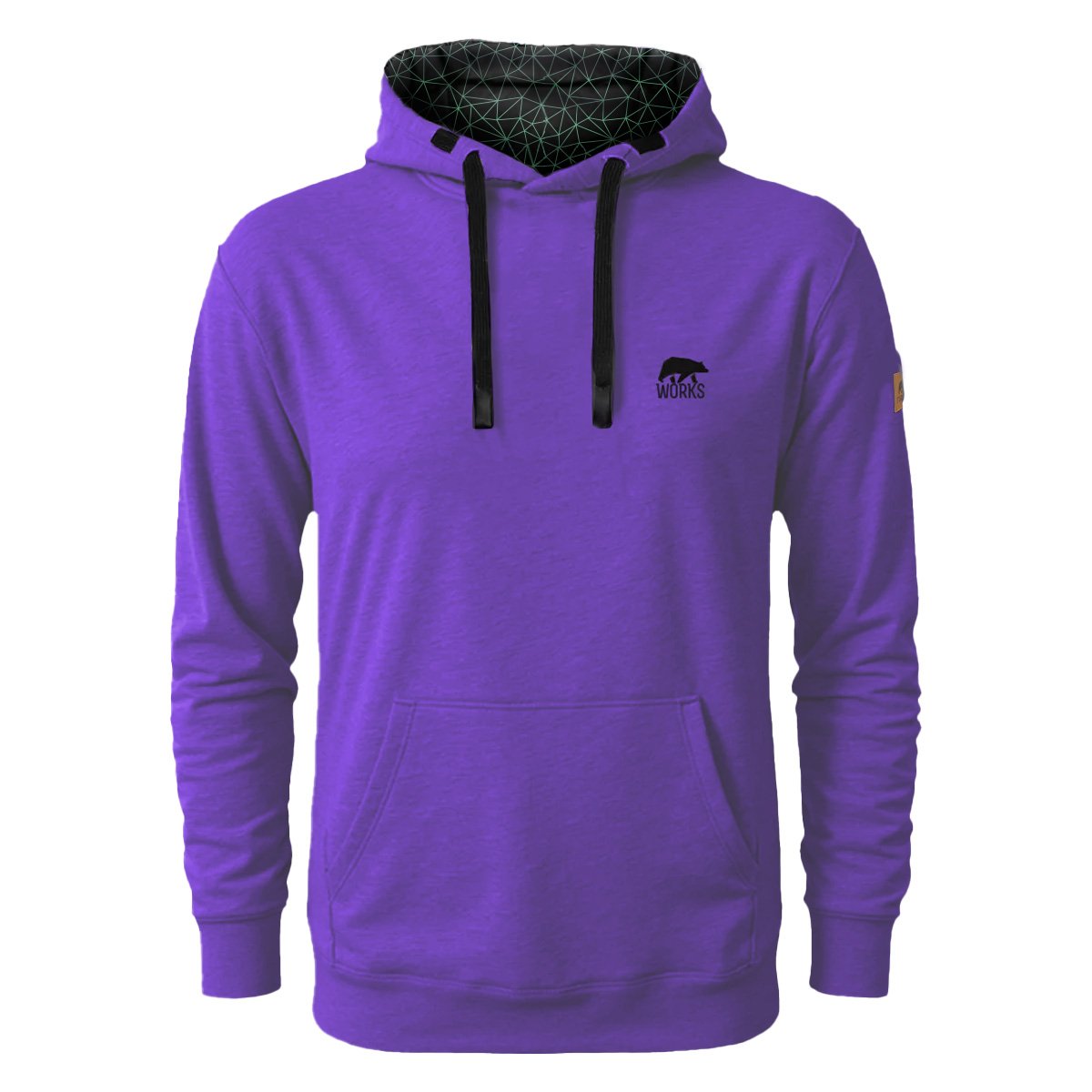 FORSBERG Hoodie mit kleinem Brustlogo - 15, Hoodie, Pullover, Kangaroo Pocket, Lila, Uni