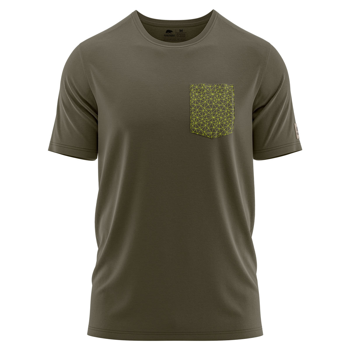 FORSBERG T-shirt met borstzak in polygoon-design