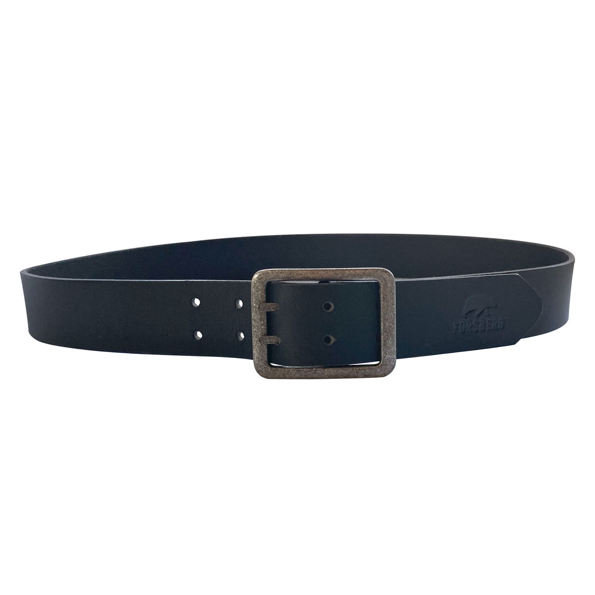 FORSBERG Ledergürtel mit Doppeldorn Schnalle aus Metall - 4