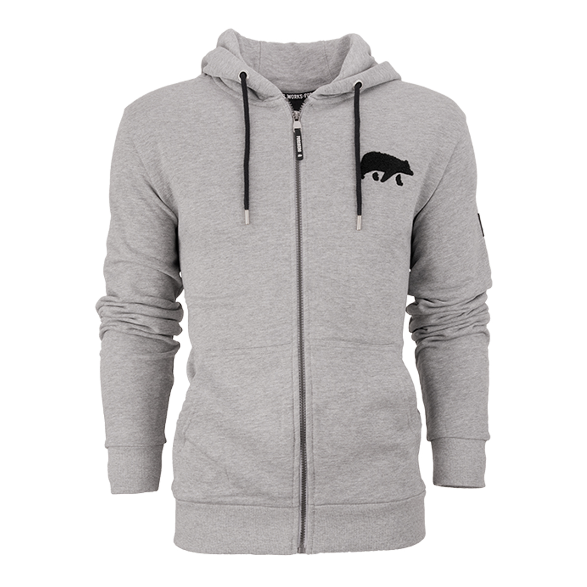 FORSBERG Zip-Hoodie mit Frottee Logo - 3