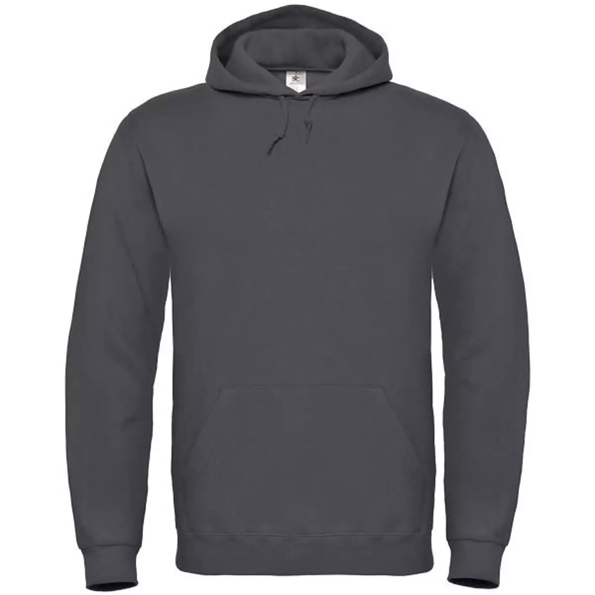 Hoodie einfarbig mit Kangarootasche - 5