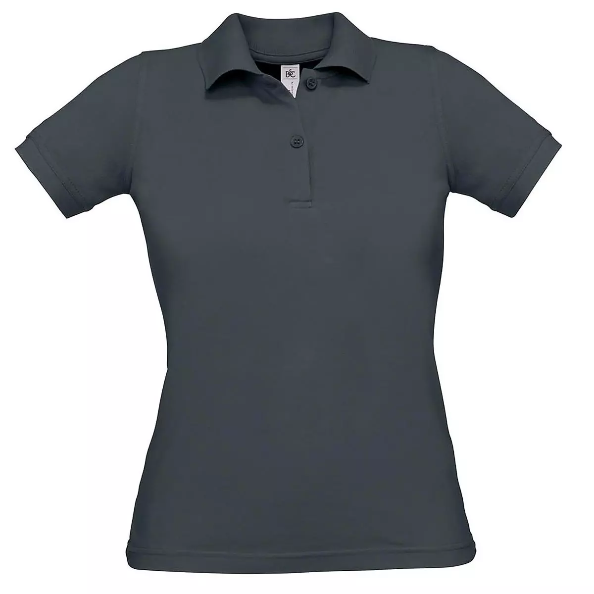 Damen Poloshirt einfarbig aus Baumwolle - 1