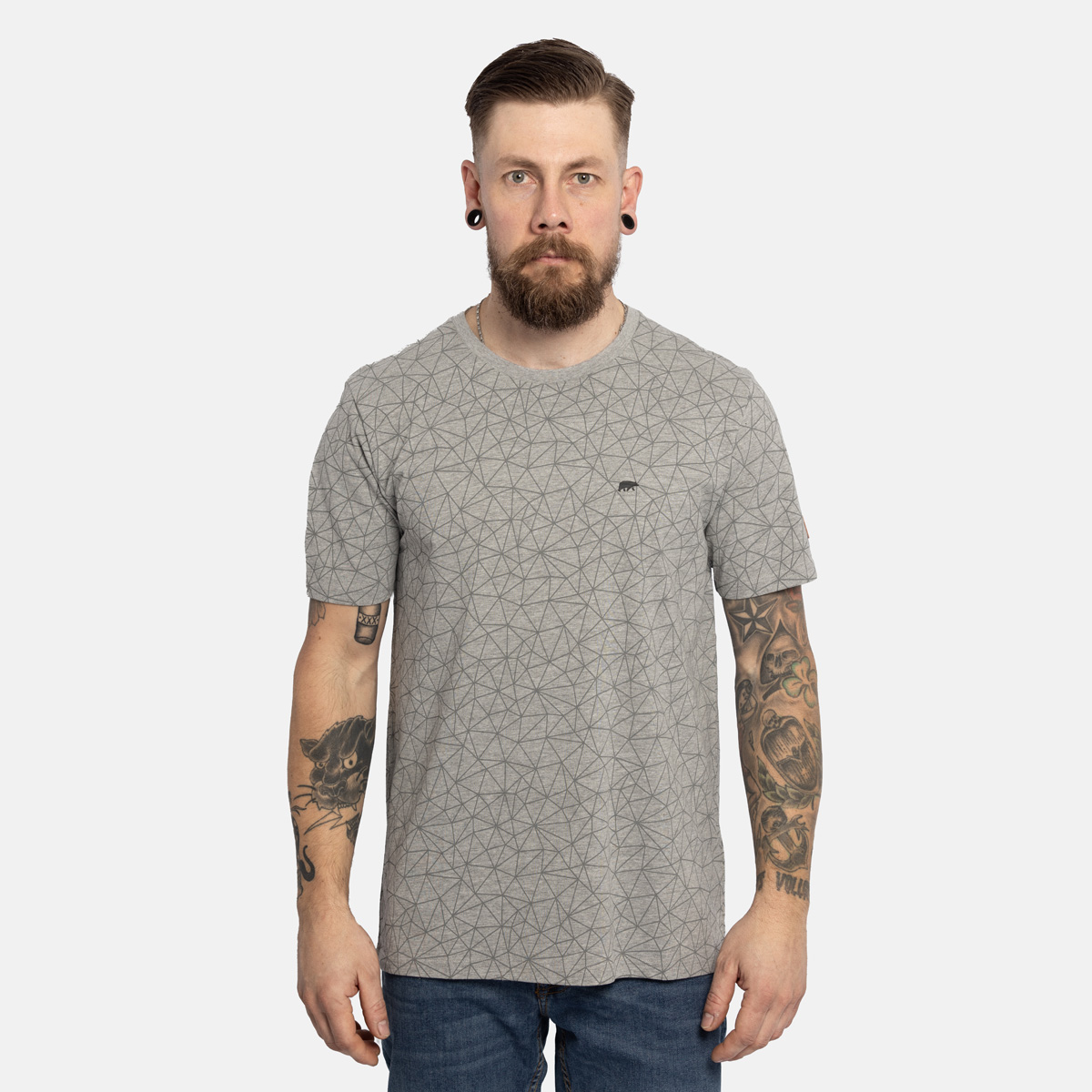 FORSBERG T-Shirt mit Polygonmuster